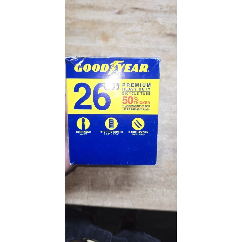GoodYear  26" Premium  Heavy Duty 1.9-2.3 Bicycle Tube with Tire Levers